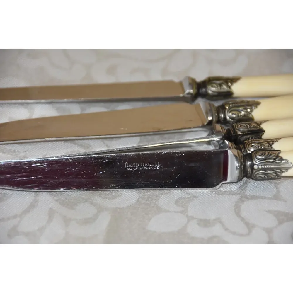 David Orgell 5pc Pearl Handle Stainless Steel Flatware & Cutlery